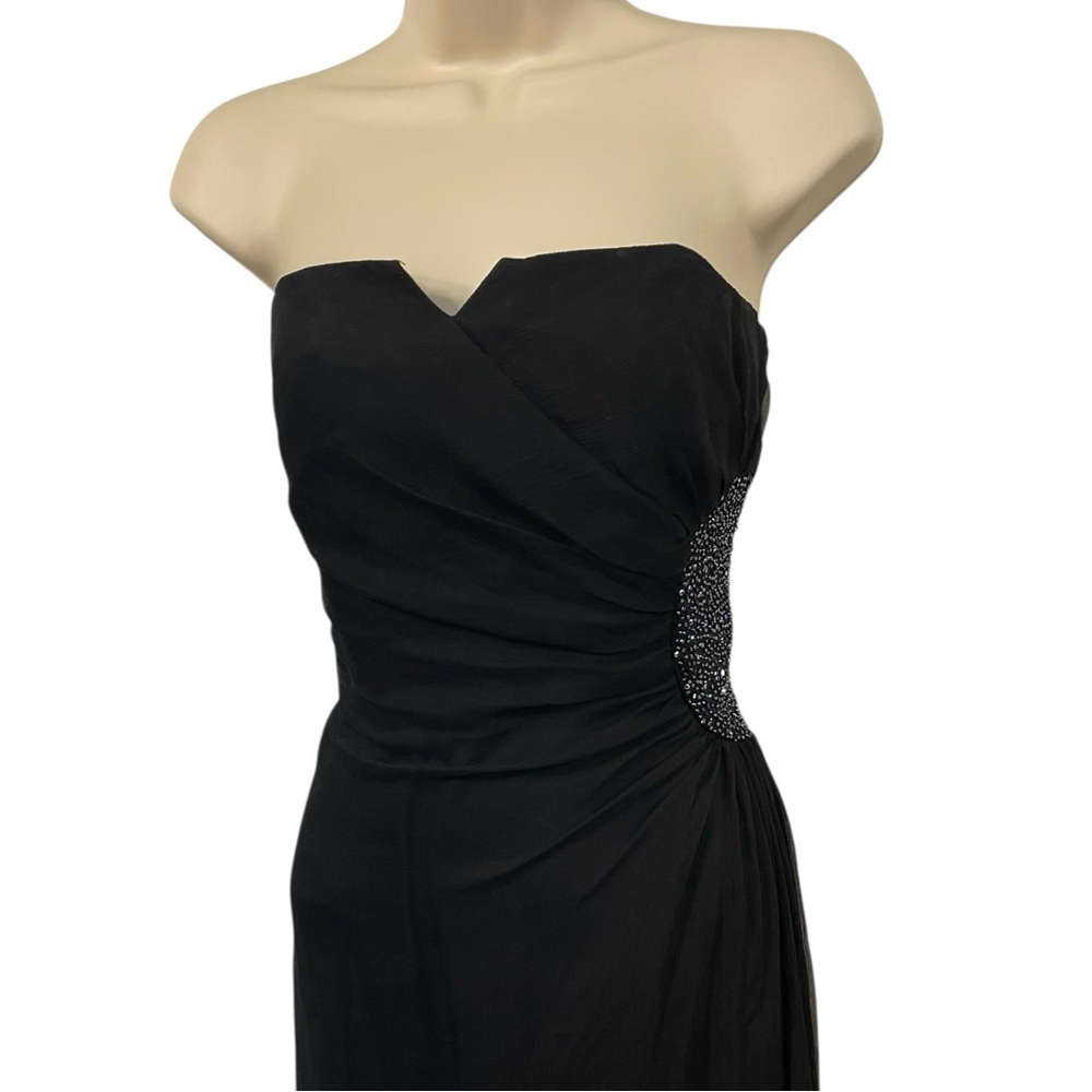 Y2K Silk Elegant Black Strapless Dress - Laundry by Shelli Segal